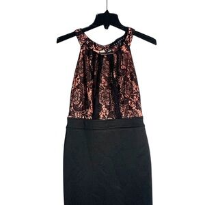 Elegant Black and Pink Lace Dress SABORA